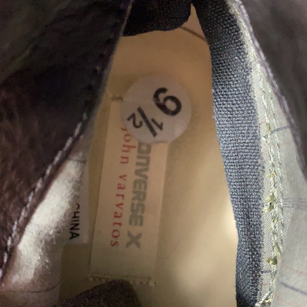 John Varvatos X Converse Green High-Tops Size 9.5 - Picture 8 of 10